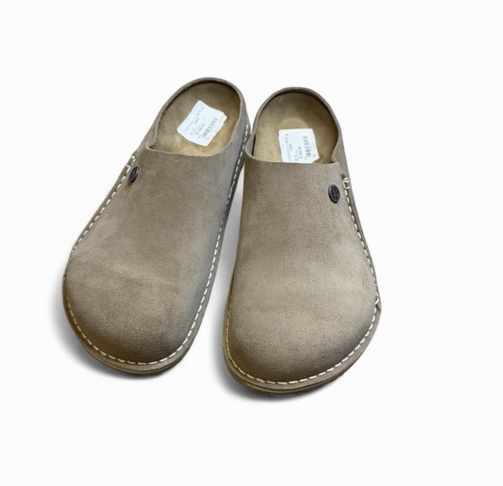 Birkenstock Boston Men’s Suede Clogs Beige EU 43 US 10.5 New