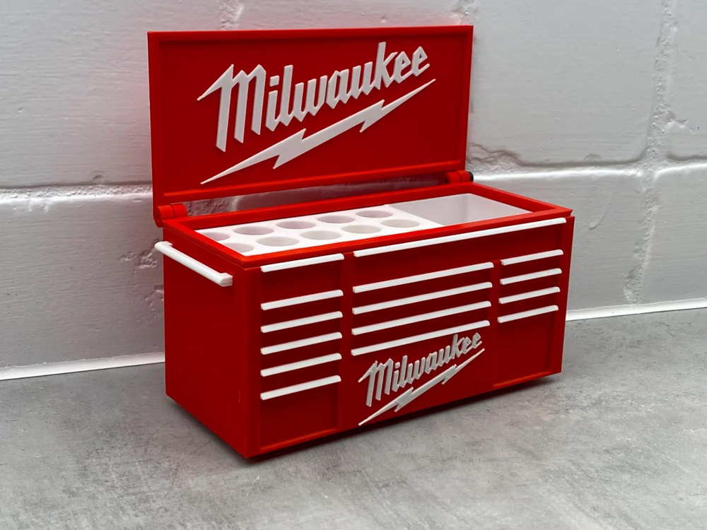Workbench Toolbox Pen Holder – Desk Organizer for Mechanics & DIY Enthusiasts