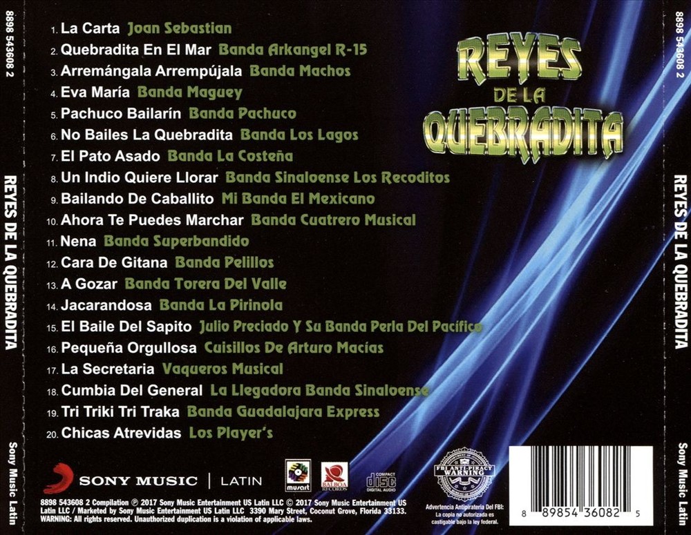 Various Artists Reyes De La Quebradita New Cd