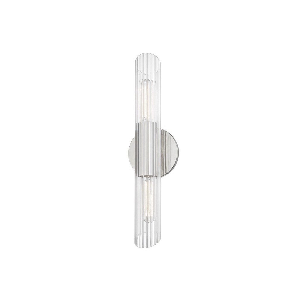 Mitzi Cecily Sconce 2-Light Polished Nickel with Clear Glass