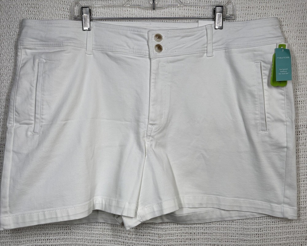 Maurice’s Shorts Women's 22W White Denim NWT