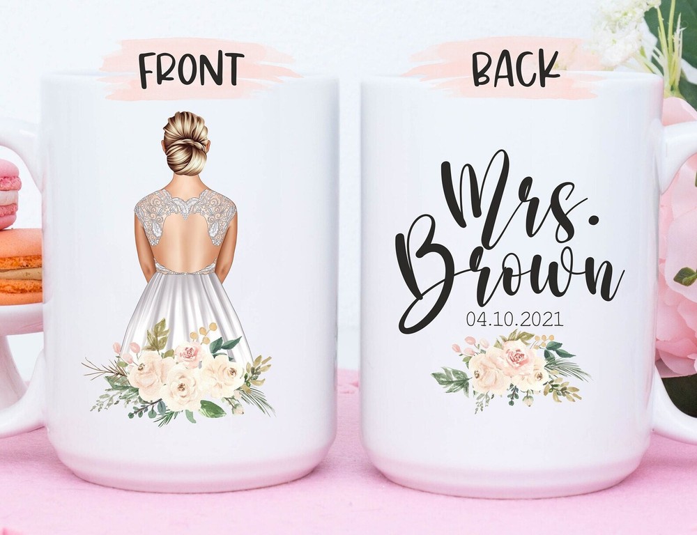 Mrs Mug Custom Mrs Mug Bride Mug Personalized Mrs Mug Engagement Gift Bridal