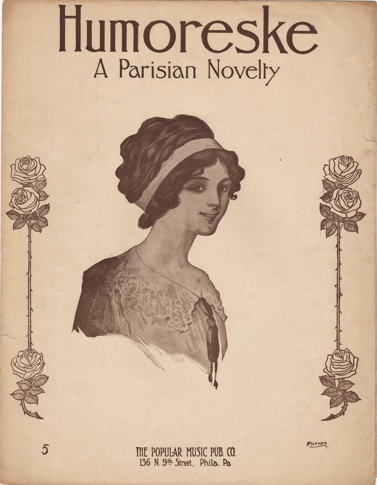 Humoreske A Parisian Novelty, Anton Dvorak, OP 101 No, 1911, Antique Sheet Music