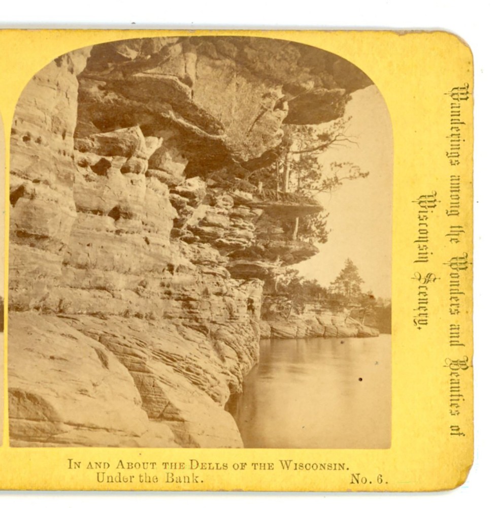 Under the Bank Wisconsin Dells WI HH Bennett Stereoview