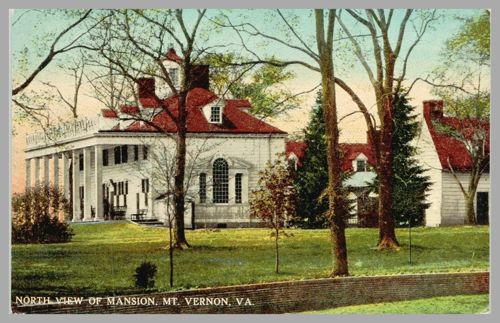 North View of Mansion Mt. Vernon Virginia DB c1910 UNP Antique Postcard