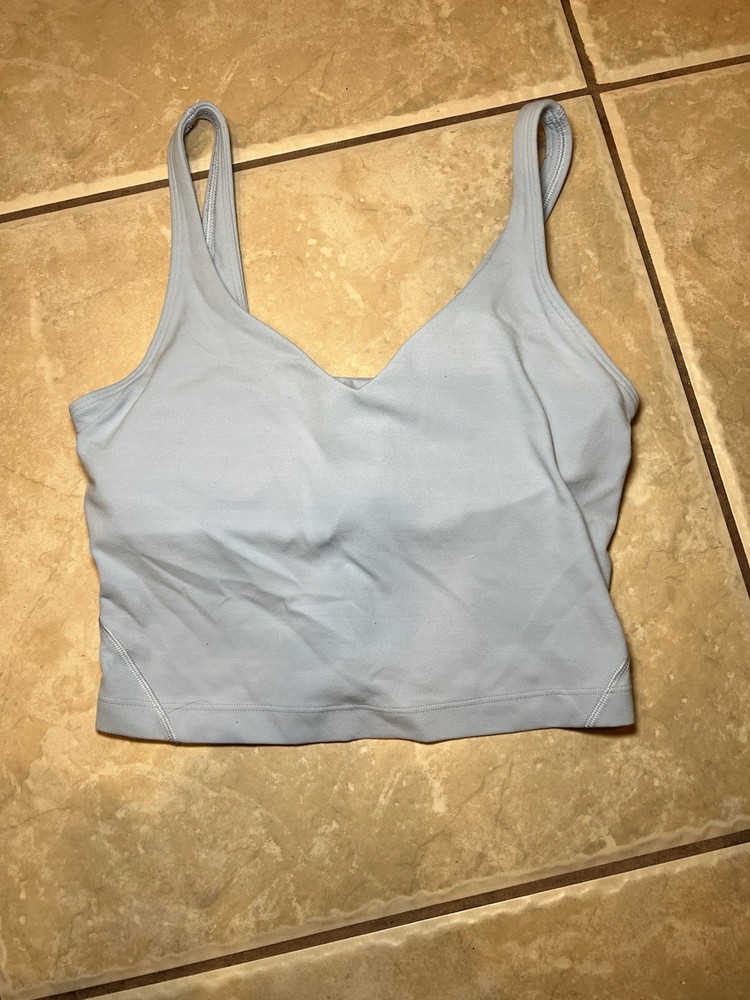 lululemon Align Tank Top Light Support Size 4 Steel Blue