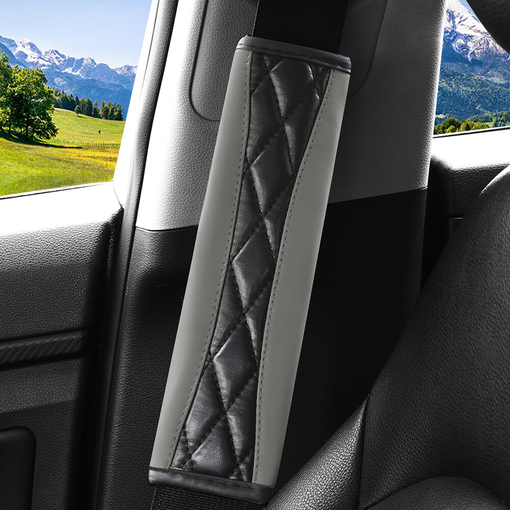 1pc Leather Car Safety Seat Belt Cover Shoulder Pad Cushion Trim Car Accessories