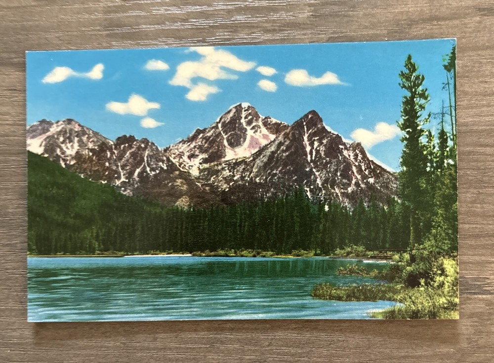 Stanley Lake Sawtooth Mountains Idaho Vintage Postcard