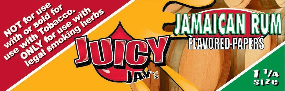 Juicy Jay's 1 1/4 Rolling Papers Jamaican Rum Flavored Jays USA SHPD Best Price!