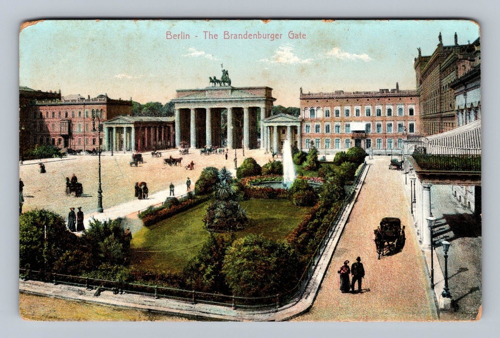 Germany- Berlin Brandenburger Gate Souvenir Old Postal PC Card Vintage Postcard