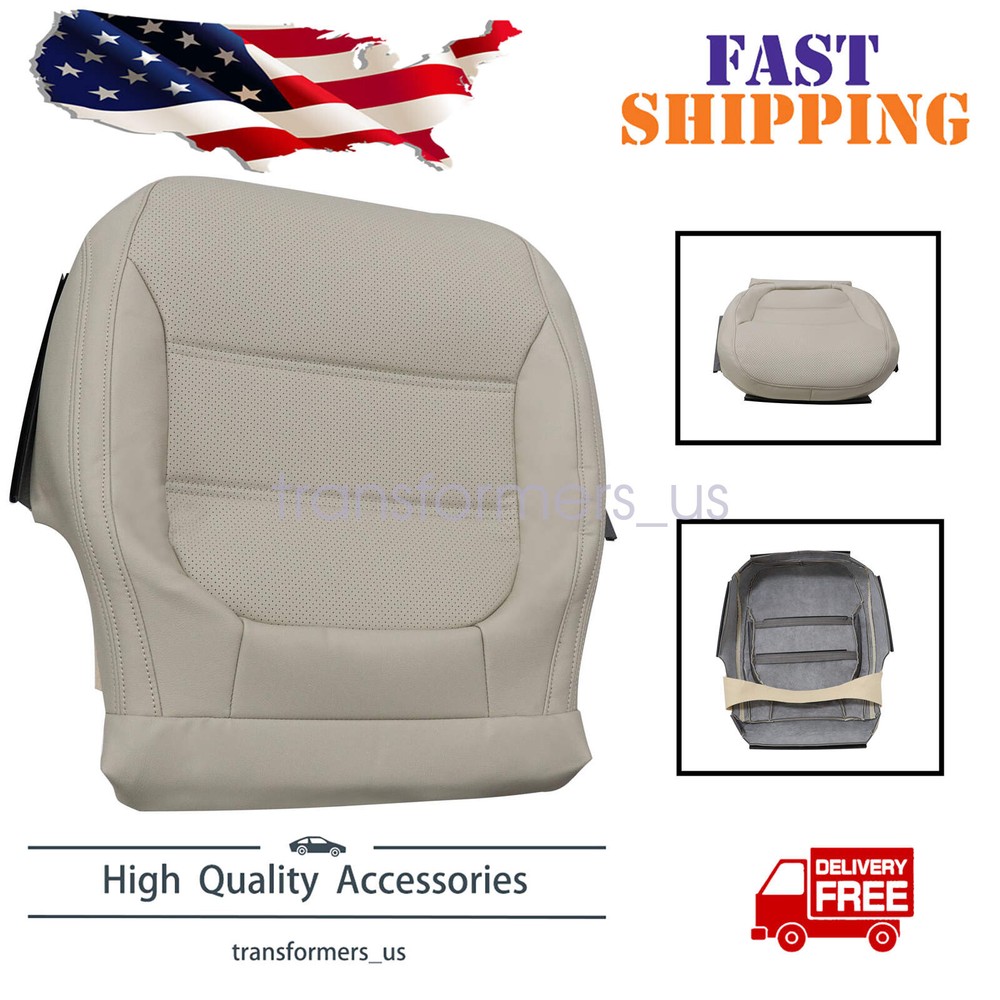 FITS 2011-2017 Volkswagen Jetta Front Driver Side Bottom Leather Seat Cover TAN