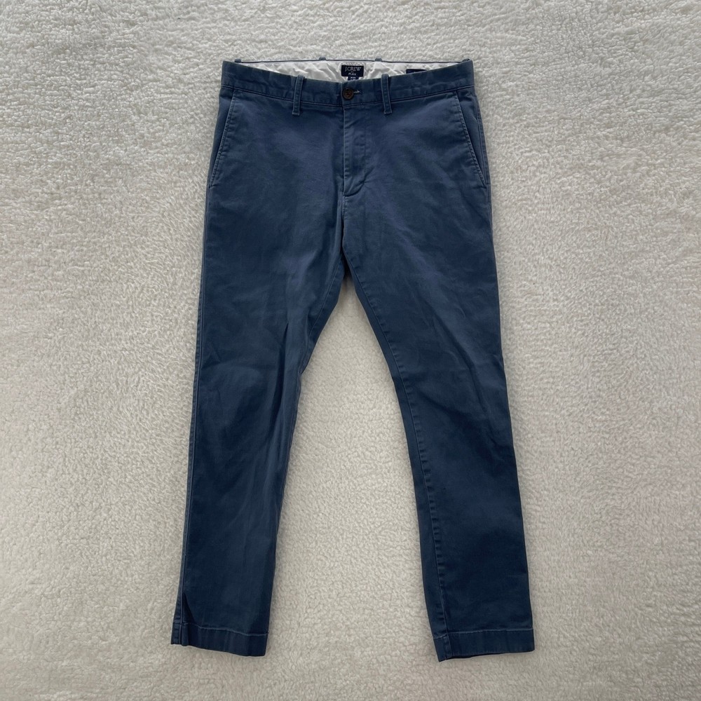J.Crew Pants Mens 30x30 Blue Slim Fit Flex Chino Stretch Office Preppy Luxury