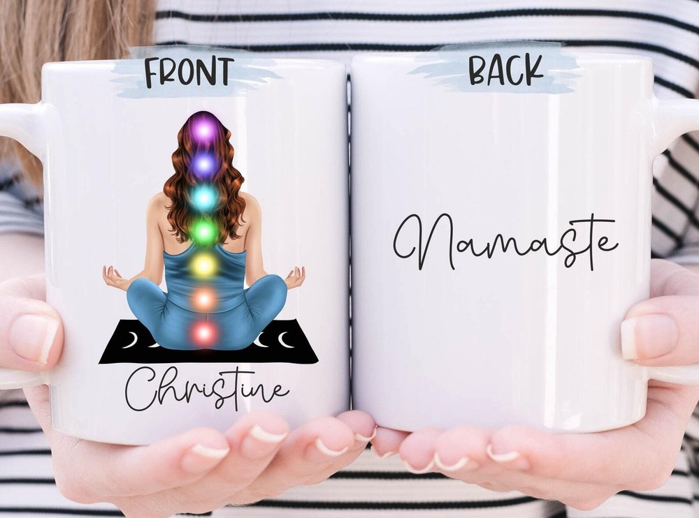 Namaste Mug Yoga Teacher Mug Custom Yoga Gift Lotus Mug Custom Yoga Mug Yoga
