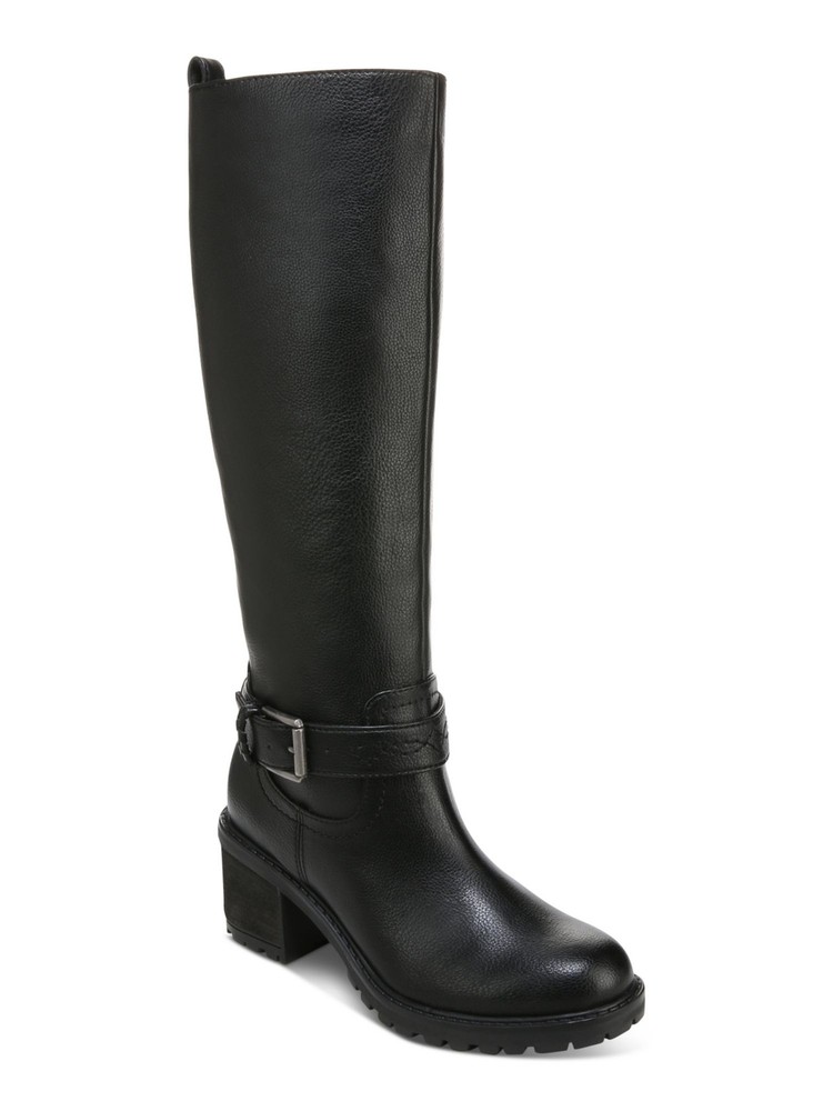 ZODIAC Womens Black Comfort Georgia Round Toe Block Heel Riding Boot 8.5 M
