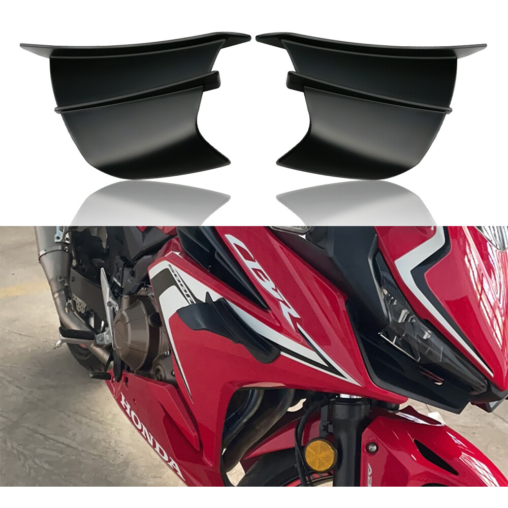 Aerodynamic Spoiler Side Winglets Air Deflector Wing Trims Kit for Motorcycle