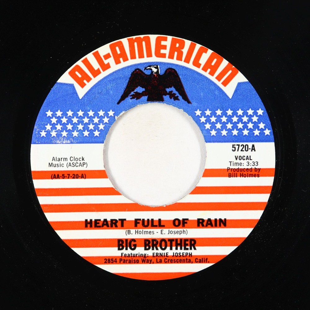 Hard Rock Psych 45 - Big Brother - Heart Full Of Rain - All-American VG+