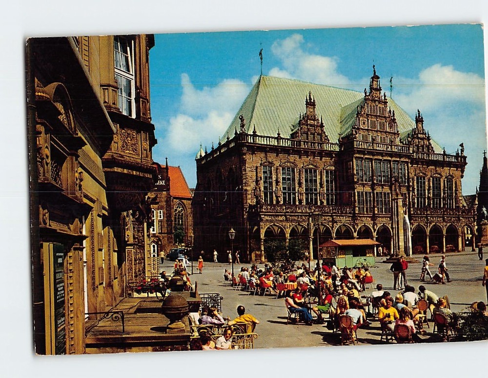 Postcard Marktplatz Bremen Germany