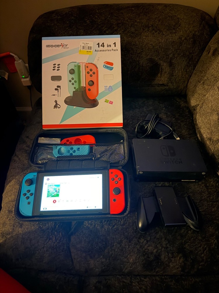 Nintendo Switch 32GB Handheld Console - Neon Red/Neon Blue
