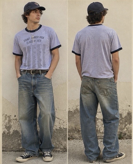 Vintage 1970s Graduation Ringer Tee Graphic Print 70s Retro T Shirt Size M