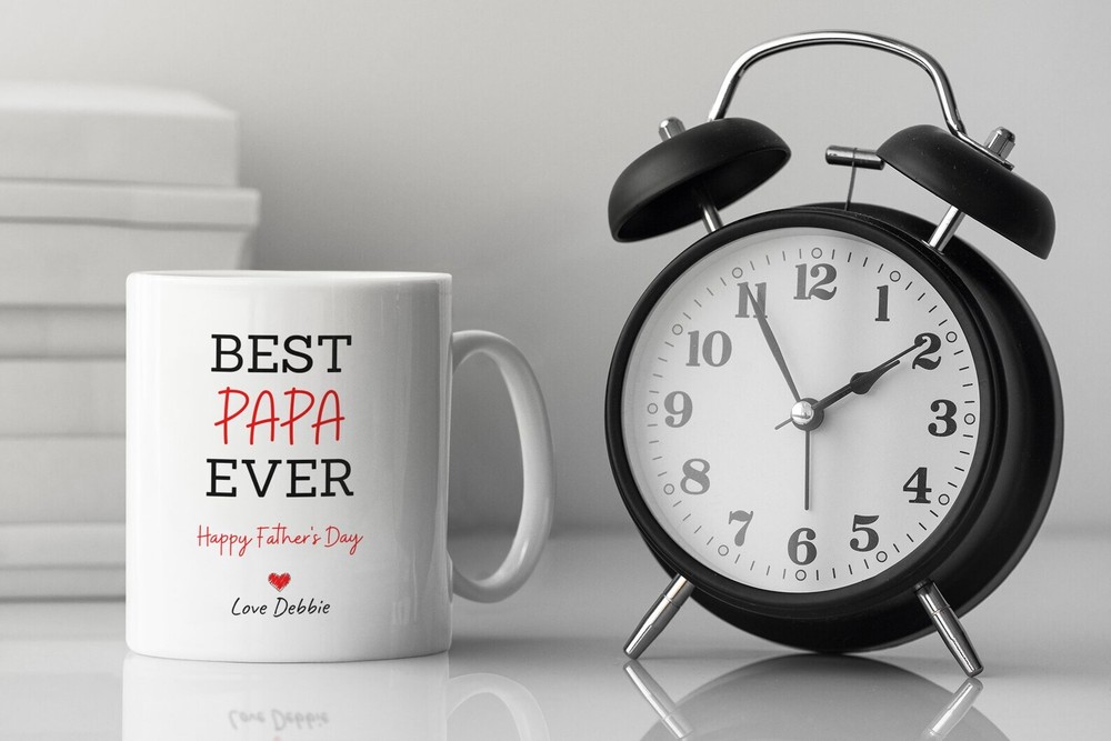Best Papa Ever Mug Personalized Father's Day Mug Dad Mug Best Dad Mug White Two