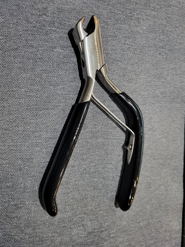 Narrow Flush End Cutting Pliers with Curved Handle - Optical Adjustment Tool