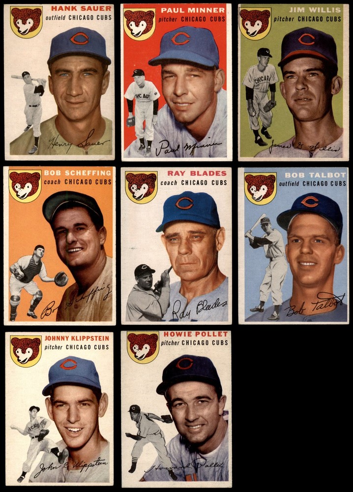 1954 Topps Chicago Cubs Near Team Set 5 - EX 6619114 (8 / 11 cards)