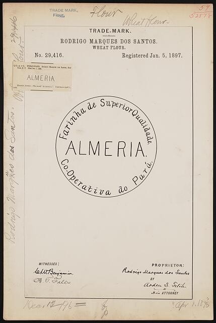 Photo:Rodrigo Marques Dos Santos Almeria Wheat Flour Trademark 1897