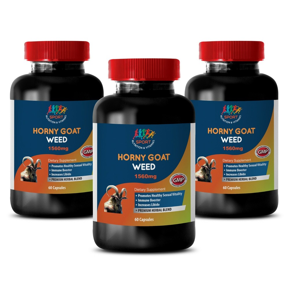 Horny Goat Weed Complex for Women – Natural Energy & Vitality – 3 Bottles 180 Capsules