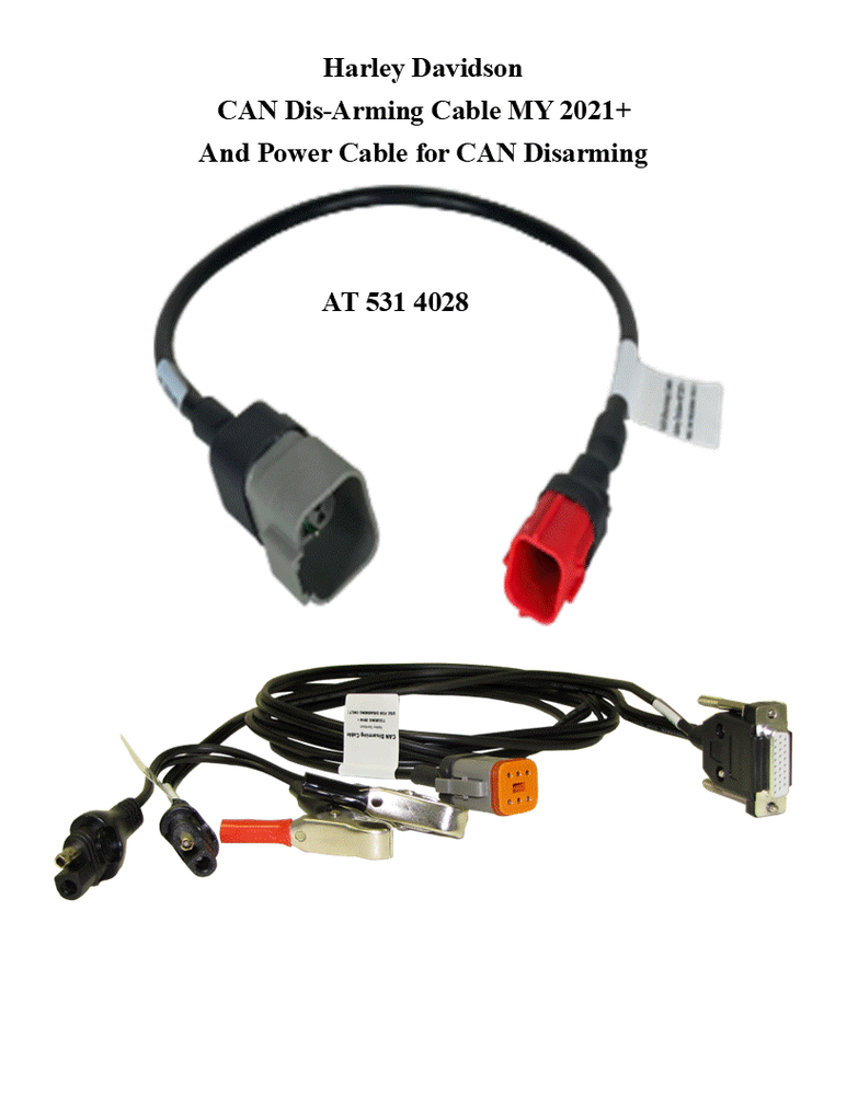 DIAG4 BIKE Serial Diagnostic System Can Disarm Cables AT 531 4028