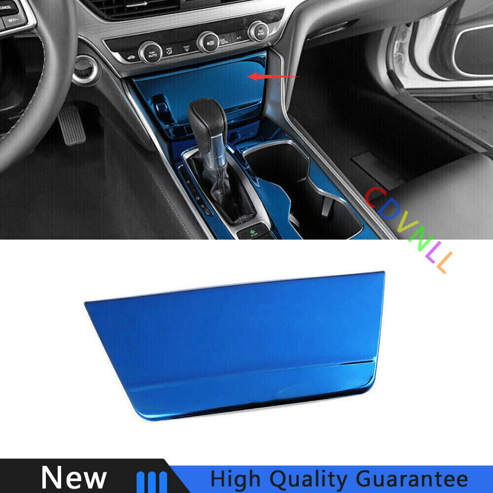 For Honda Accord 10th 2018-2022 Blue Titanium Middle Console Storage Box Trim 1*