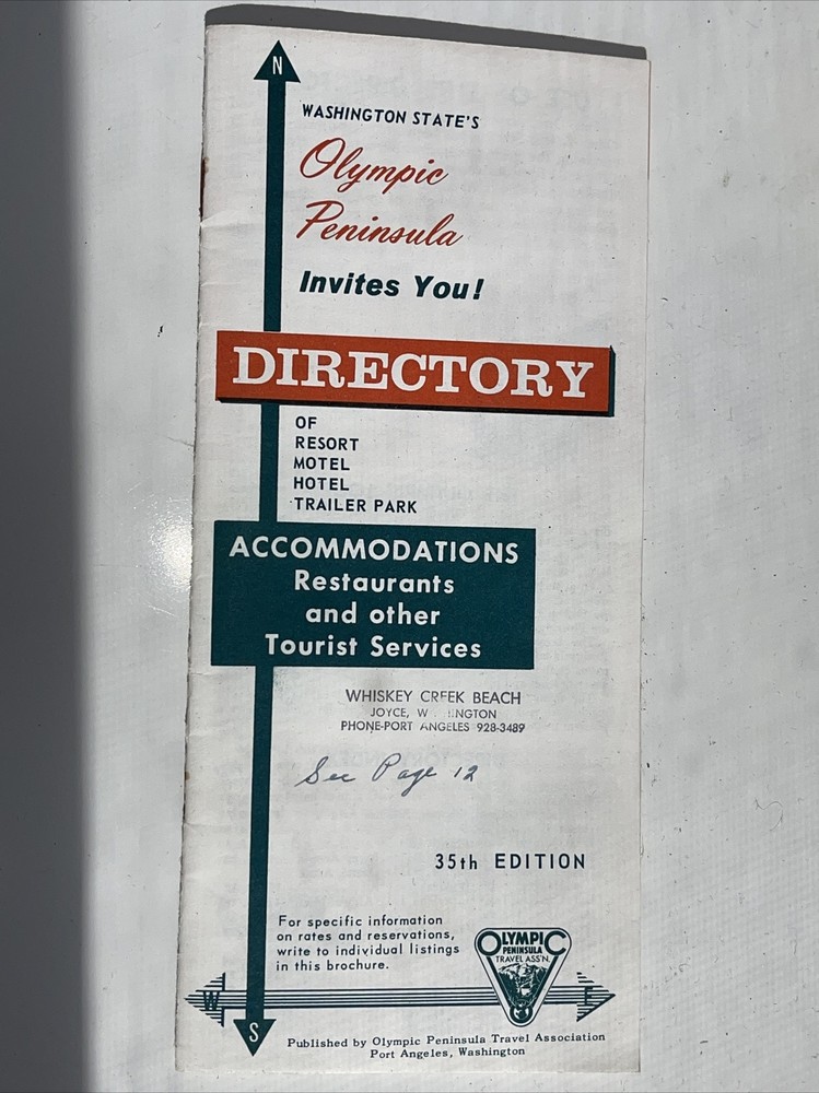 Vintage Olympic Peninsula Travel Guide with Lodging Directory  -image