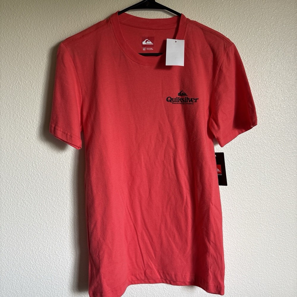 Brand New Quiksilver Red T-shirt With Tags, Size XS Small