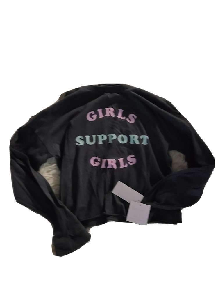 Harper & Elliott Girls Support Girls Graphic Long-Sleeve T-Shirt Gray Size XL