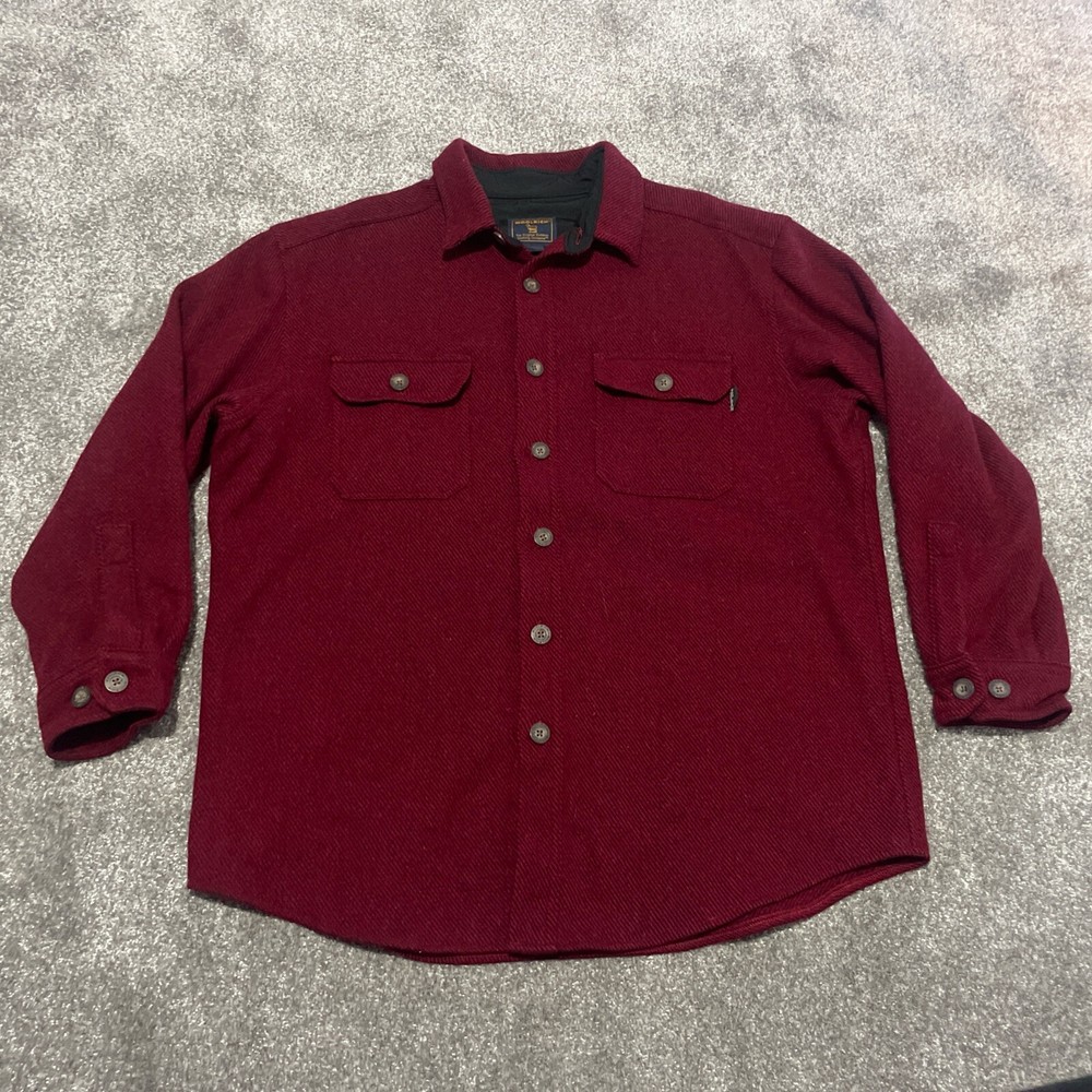 Woolrich Shacket Jacket Overshirt Red Long sleeve Wool Size 2xl