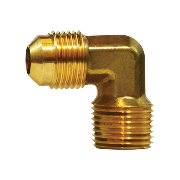 Holyoke Brass 3/8 M Flare x 3/8 MNPT Half Union Elbow for Propane LP Gas