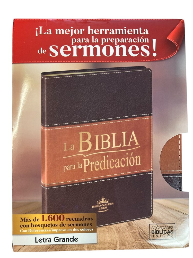 Biblia Para La Predicacion Letra Grande RVR1960 | Dos Tonos Marrón Indice