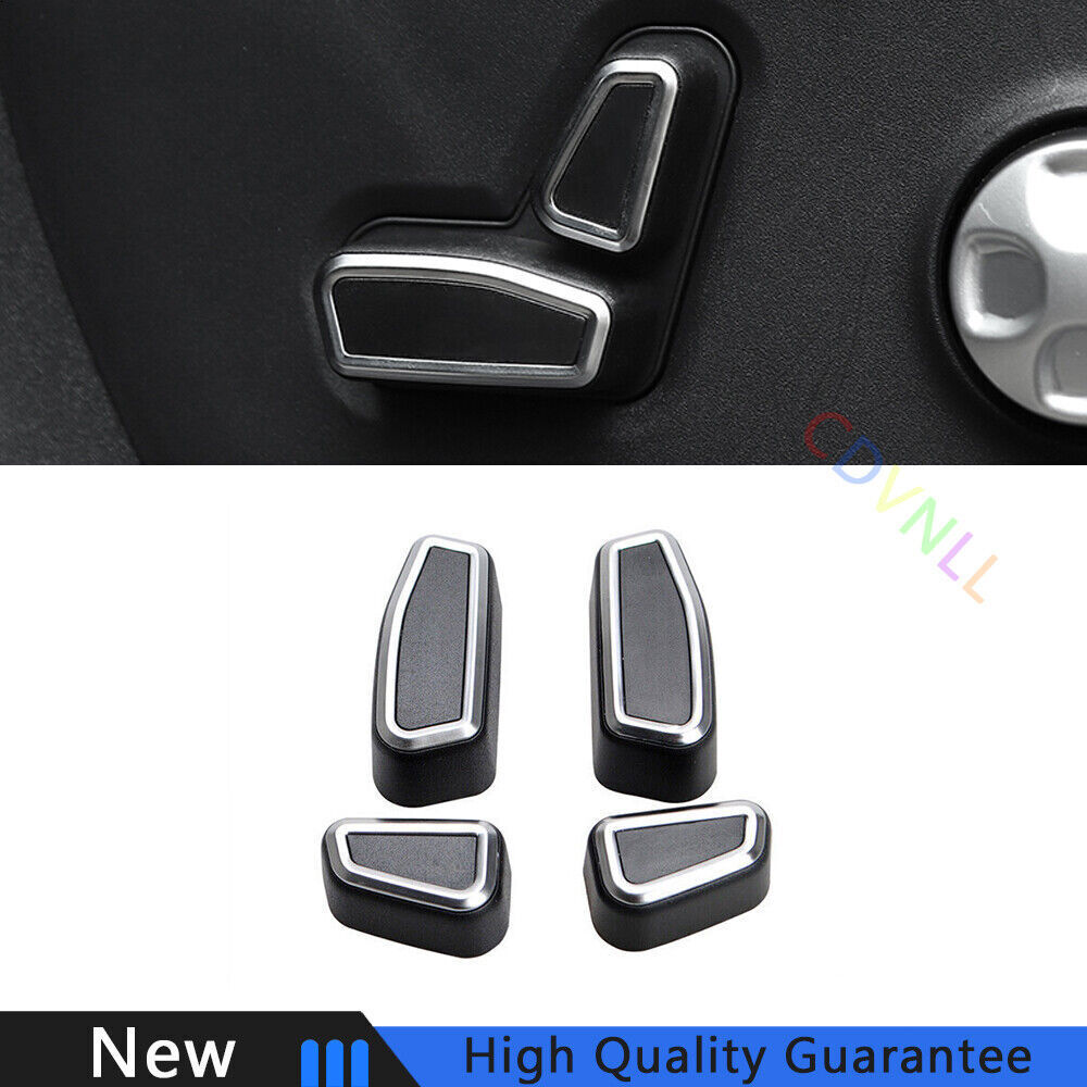 Fit For Jeep Cherokee 2014-2020 Matte Silver Seat Button Handle Cover Trim 4PCS