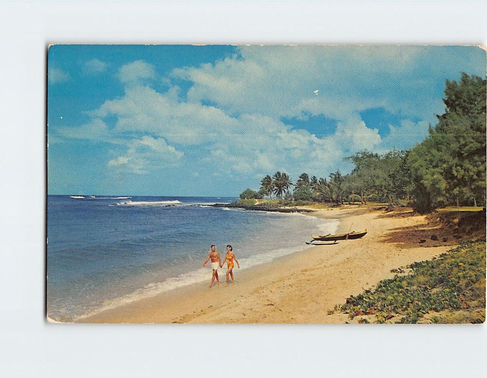 Postcard Beautiful Poipu Beach Kauai Hawaii USA
