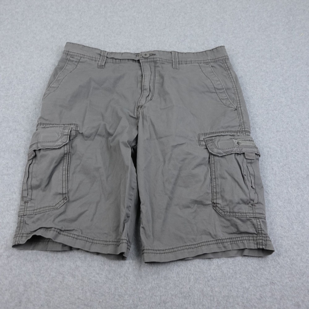 Unionbay Mens 34 Cargo Shorts Size 34 Gray Skater Y2k Grunge Baggy Outdoor Camp