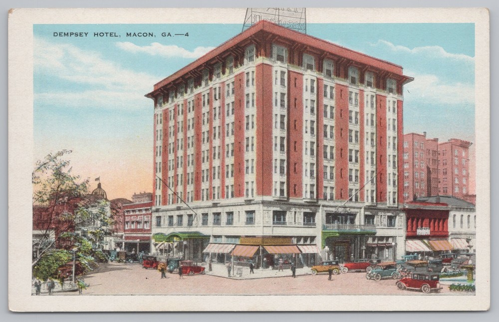 Hotel & Resort~Dempsey Hotel Macon Georgia~Vintage Postcard