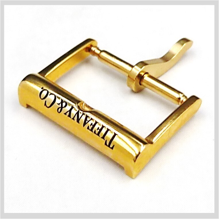 J2 Tiffany Co Swiss Gold Buckle 16Mm Genuine Ss Watch Band Men'S Women'S Rare It