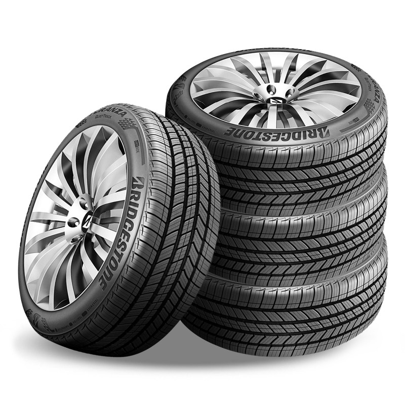 4 Bridgestone Turanza QuietTrack 225/45R18 91V 800AA Tires 80K Mileage Warranty