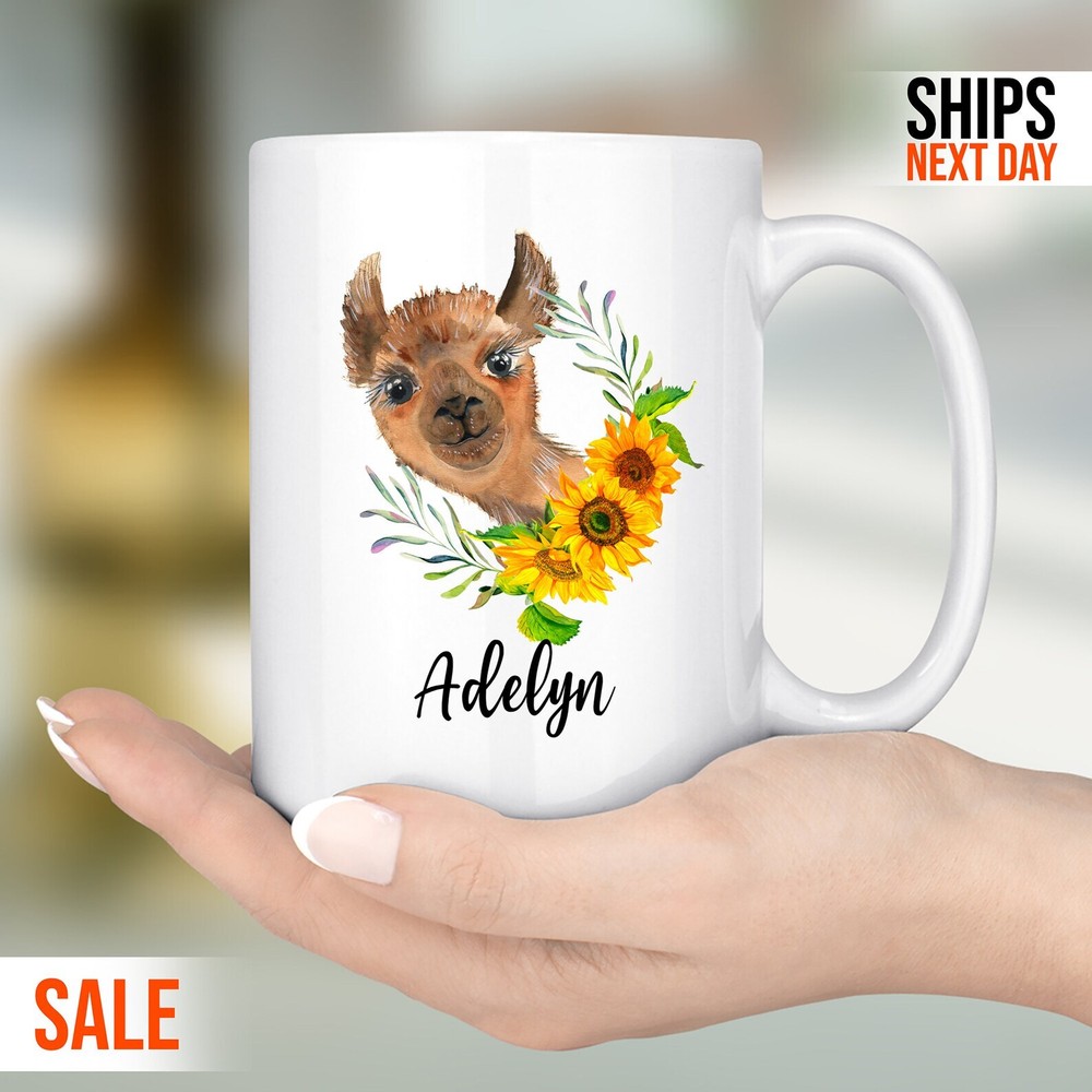 Custom Llama Mug Custom Llama Name Mug Gift For Her Gift Mug For Her Llama Mug