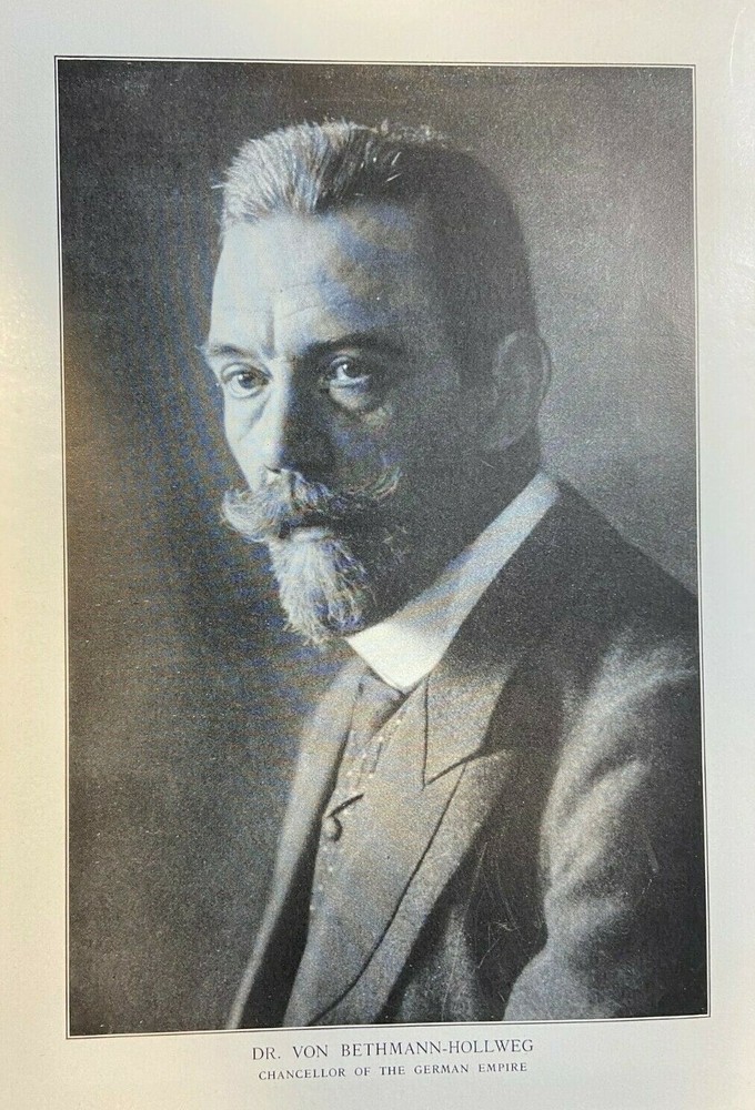 1915 Vintage Magazine Illustration Dr. Von Bethmann-Hollweg German Chancellor