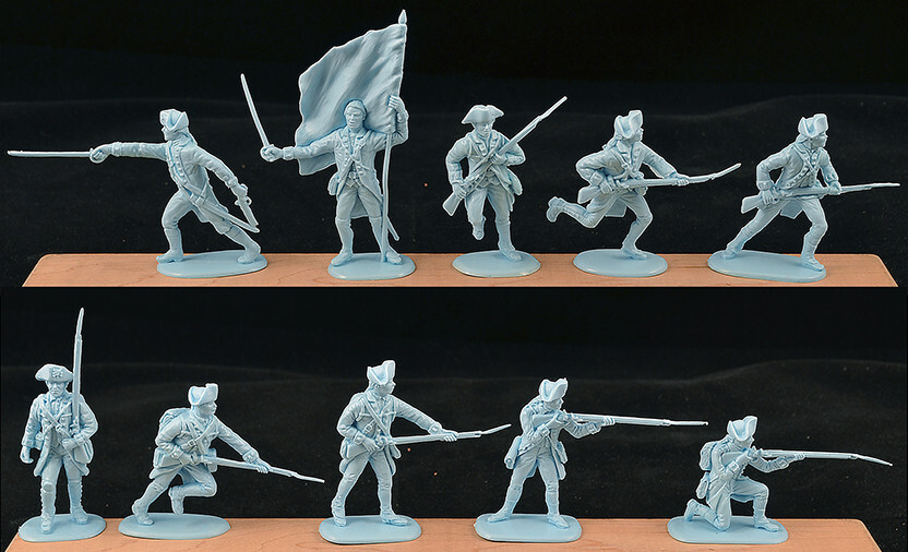 Accurate British Inf set #2 - 10 54mm toy soldiers in sky-blue VERY LOW STOCK-image