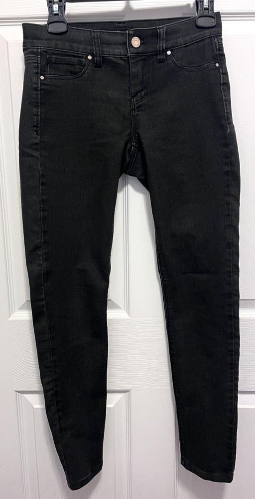 White House Black Market Skinny Leg XS Stretch Womens Black Denim Jeans