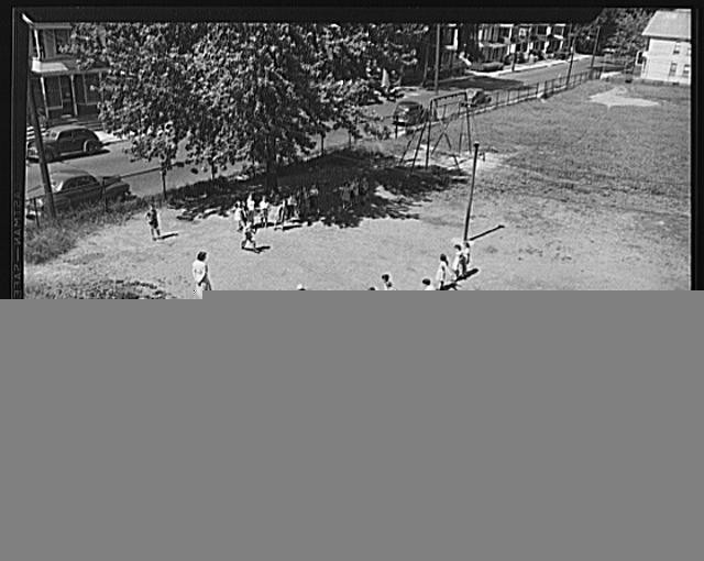 Schenectady New York 1930s Elmer Avenue Elementary School Playground Children