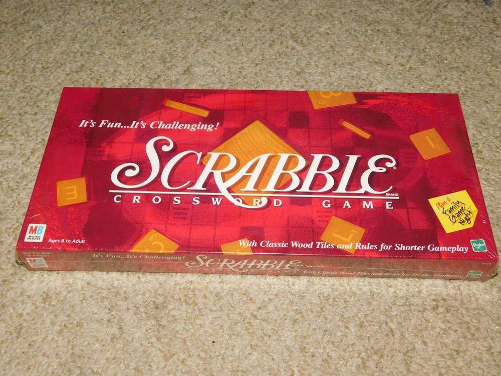 VINTAGE 1999 SEALED MILTON BRADLEY HASBRO SCRABBLE CROSSWORD BOARD GAME