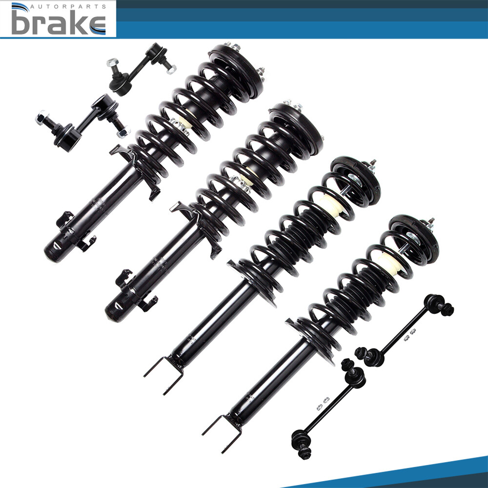 Fits 2008-2012 Honda Accord Front Rear Struts Sway Bars Set w/Coil Spring