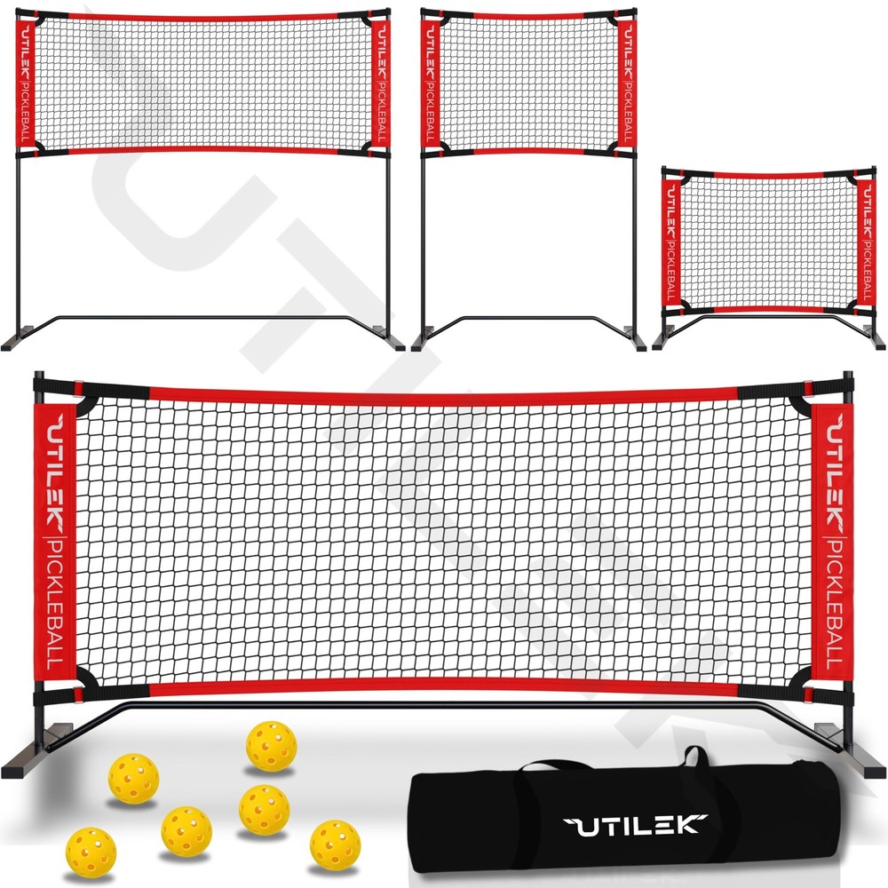 Mini Pickleball Dink Net Set with 4ft & 7ft Nets, Paddles, Court Markers, 6 Accessories